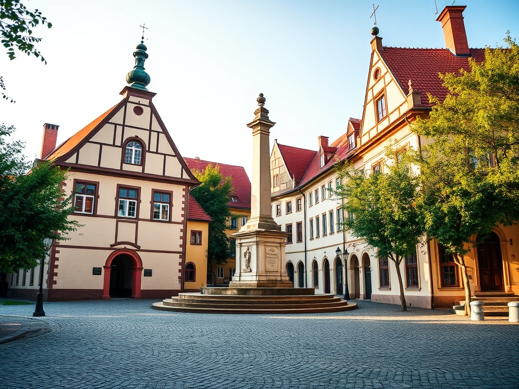 Panorama miasta Kutno z widocznymi zabytkami i nowoczesną zabudową